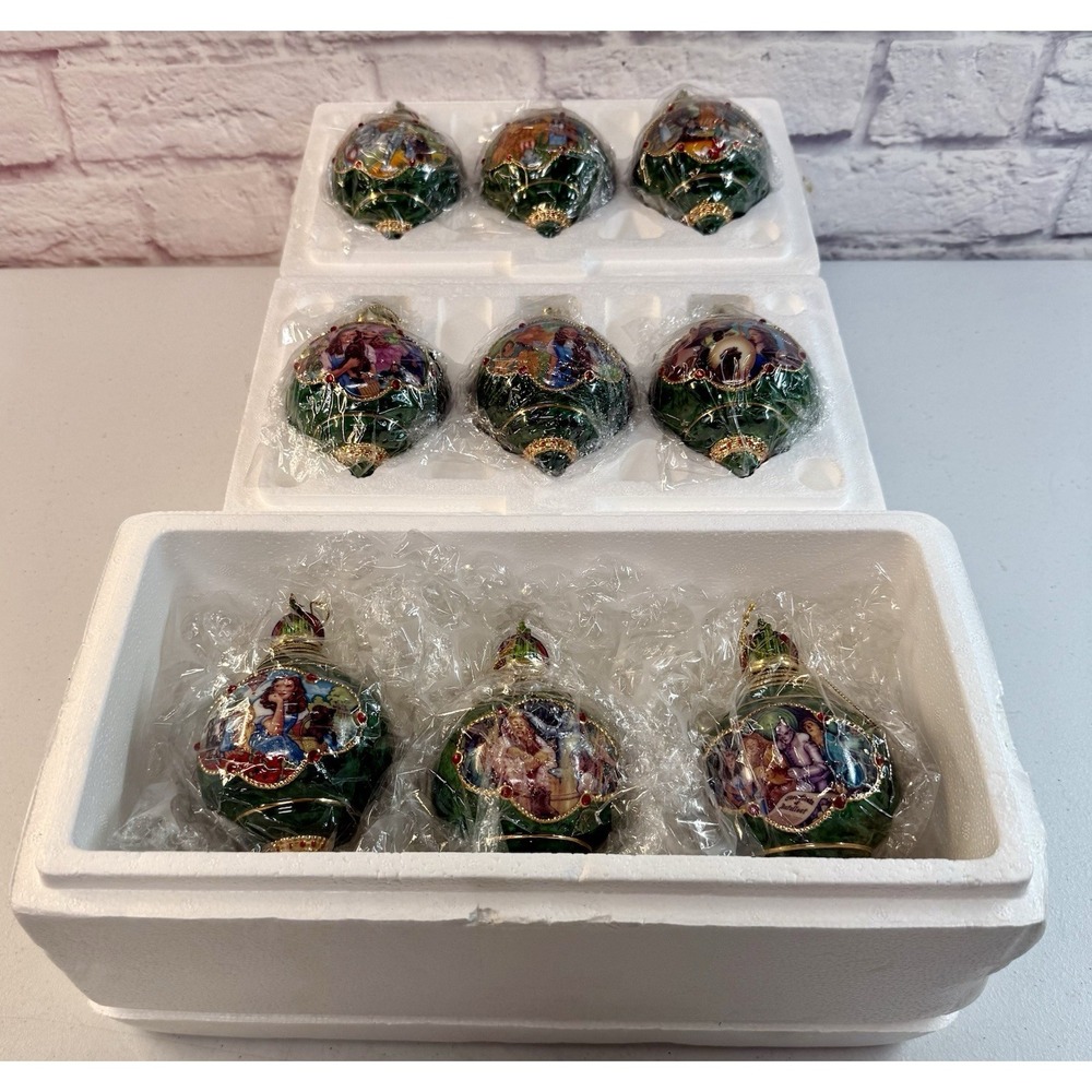 Wizard of Oz Ornaments Lot Of 9 Bradford Editions Heirloom 2000 COA *BRAND NEW*